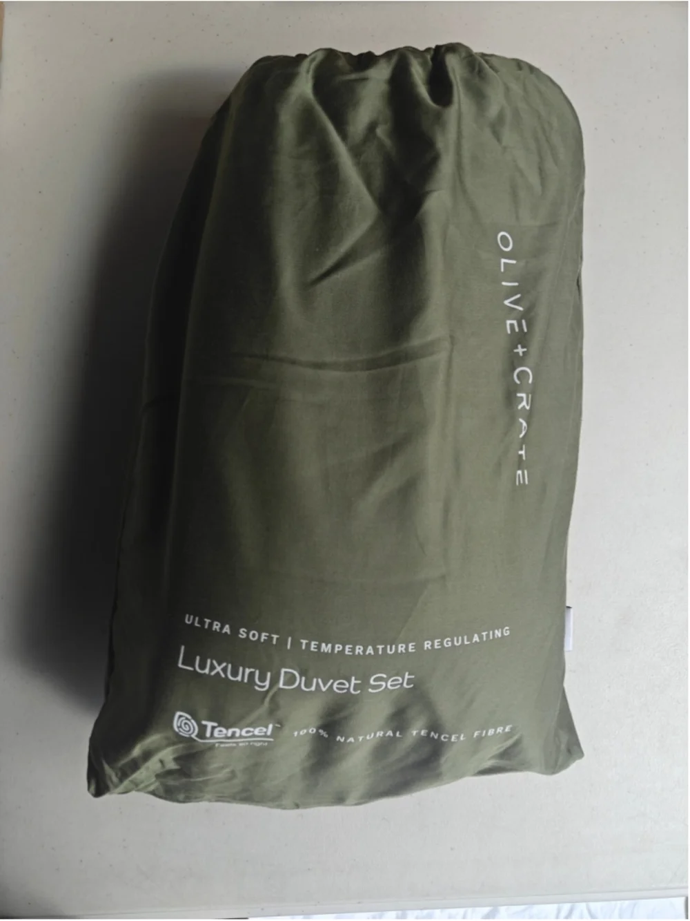 OLIVE & CRATE EUCALYPTUS - CALI KING DUVET COVER SET MOSS
